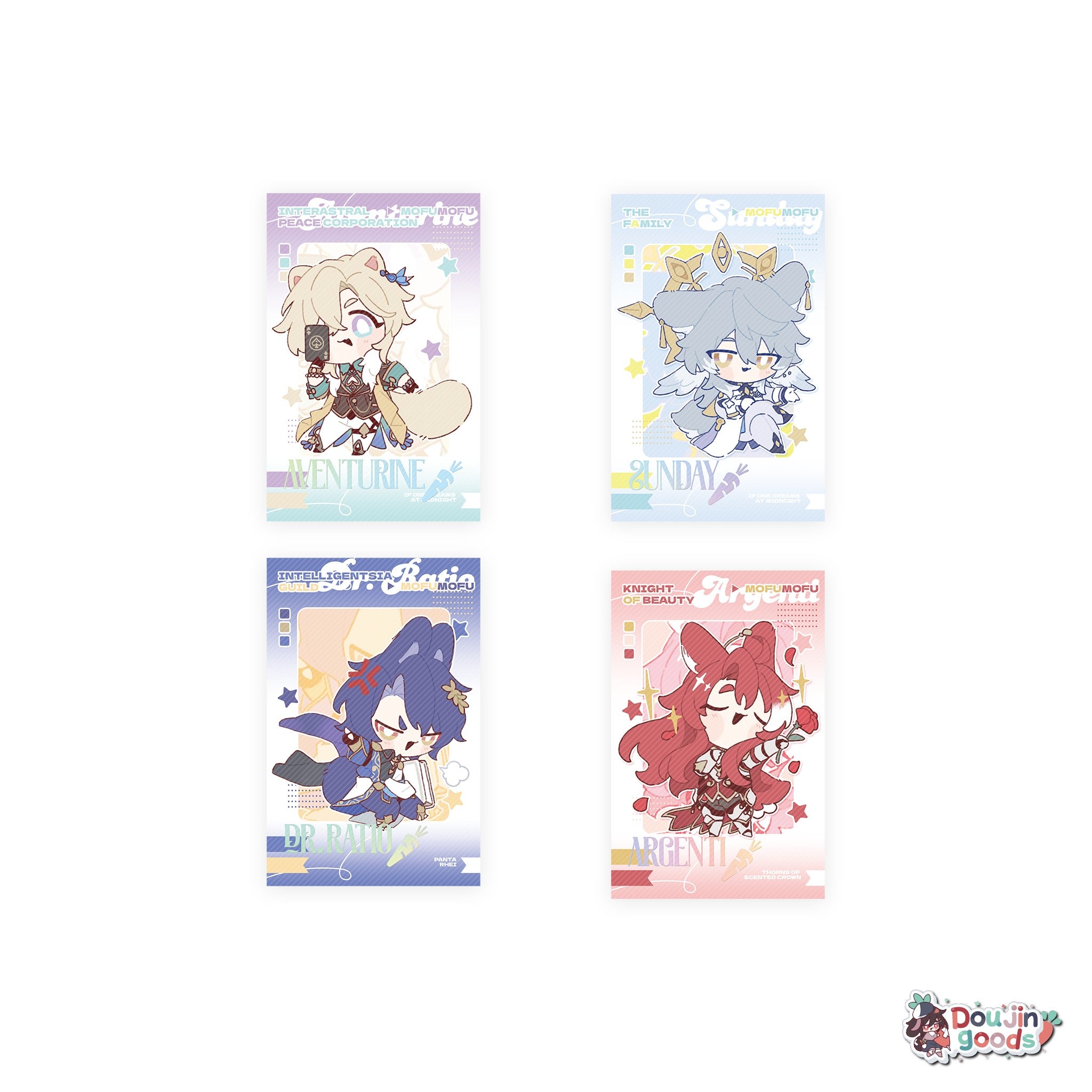 HONKAI: STAR RAIL Take Mofumofu Away Series Fan Merch - Sunday, Aventurine, Dr. Ratio, Argenti