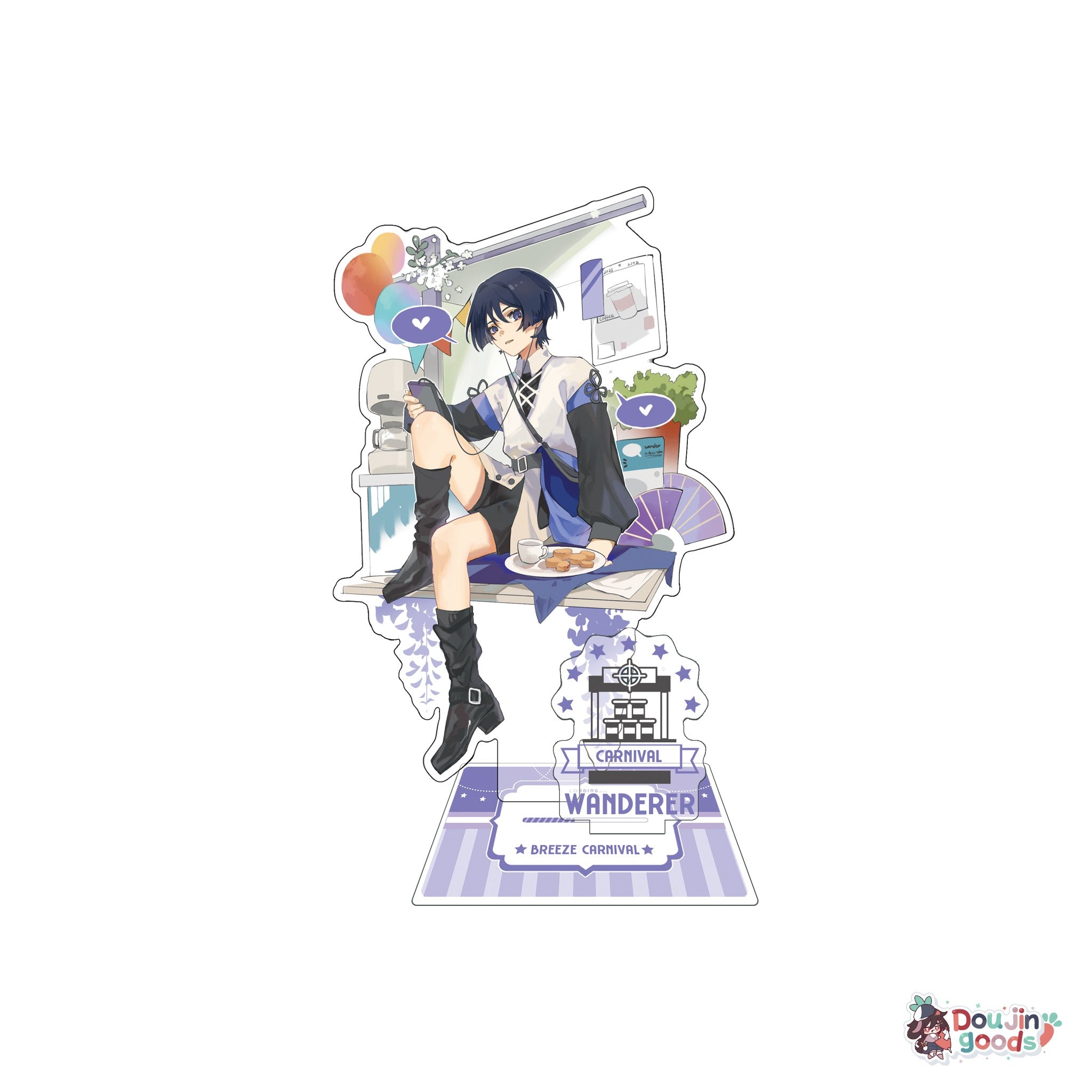 GENSHIN IMPACT Breeze Carnival Series Fan Merch - Wanderer (Scaramouche), Kazuha, Xiao, Venti, and Heizou