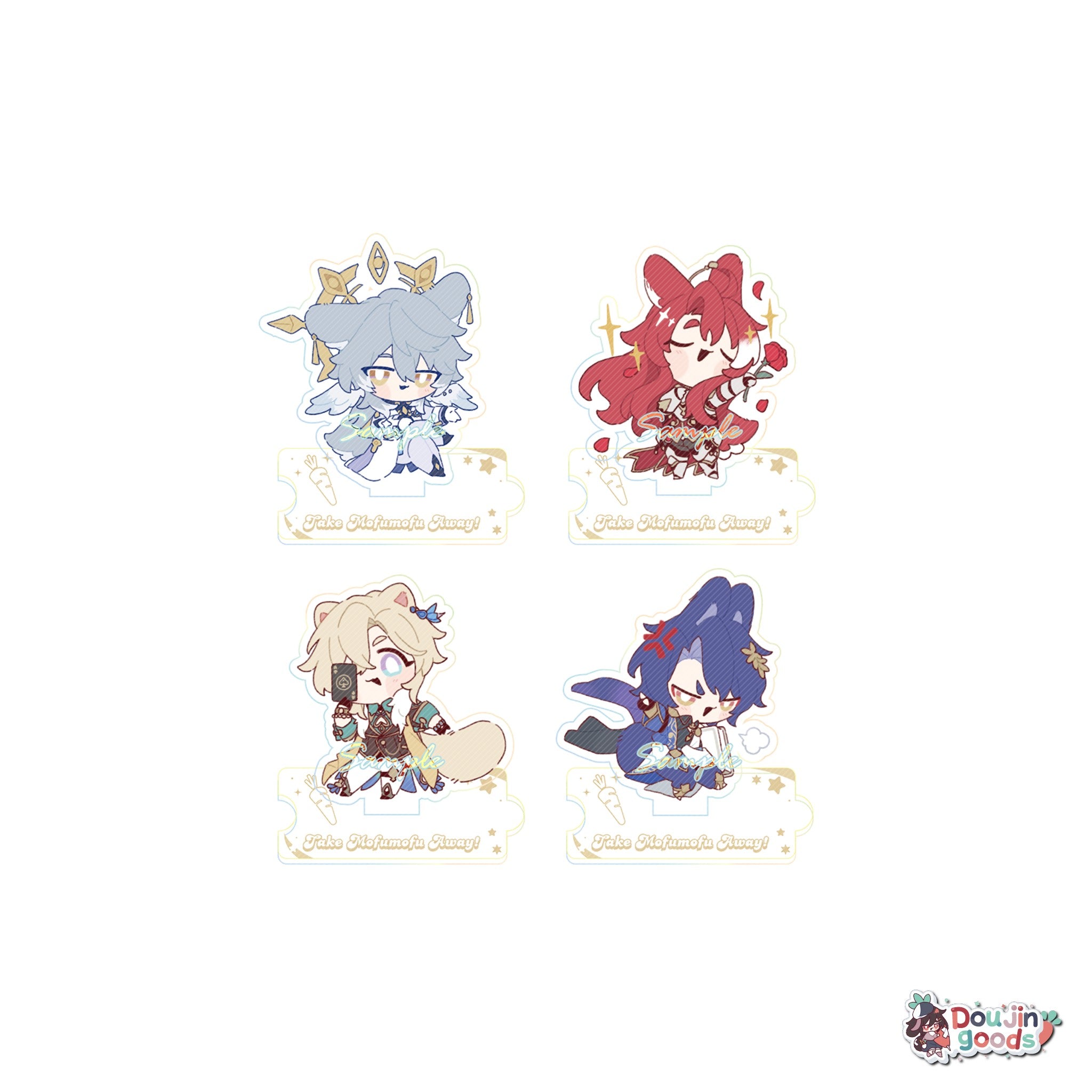 HONKAI: STAR RAIL Take Mofumofu Away Series Fan Merch - Sunday, Aventurine, Dr. Ratio, Argenti